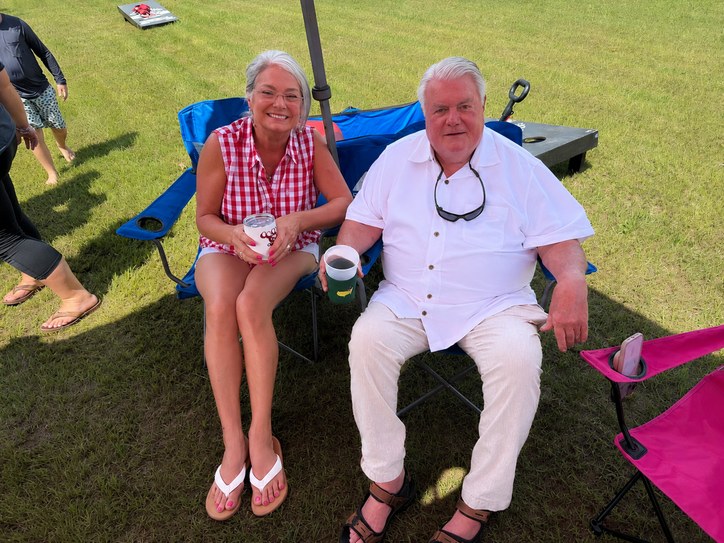 Neighbors gathered together at the Tavern Hill Block Party