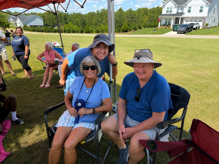 Neighbors spending time together at the Tavern Hill Block Party